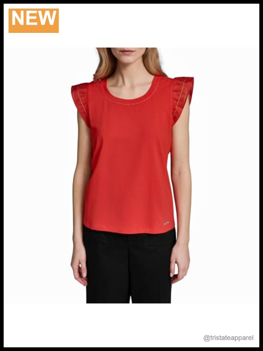 Lightweight Ruffled Cap Sleeve Blouse Cotton Modal Spandex